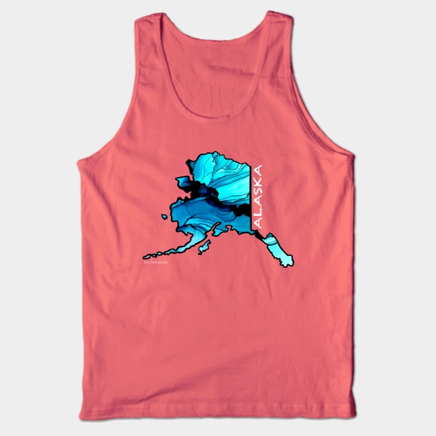 Blue Alaska Tank Top by Tiny Bird Studio